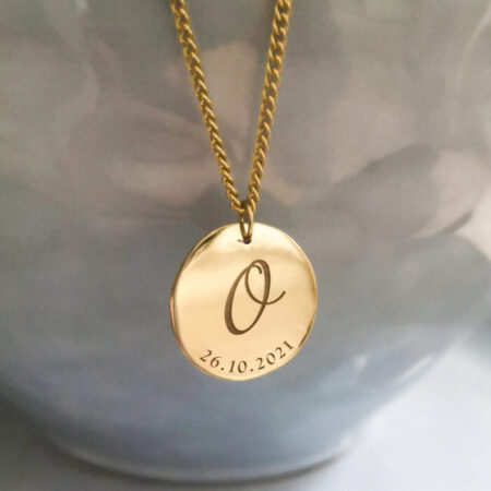 coin necklace 14k gold