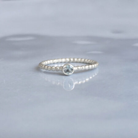 birthstone ring silver