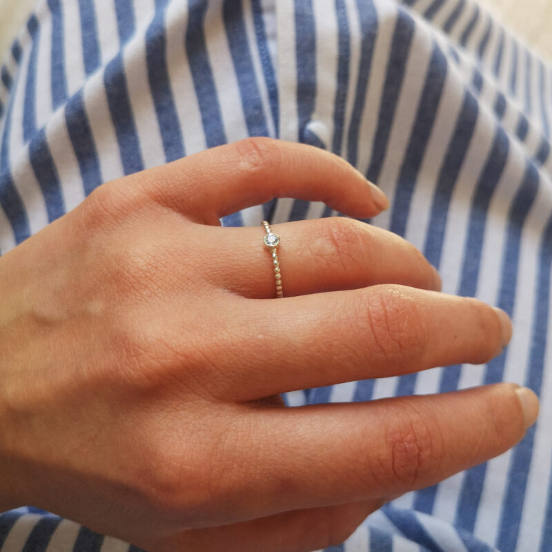 birthstone ring silver