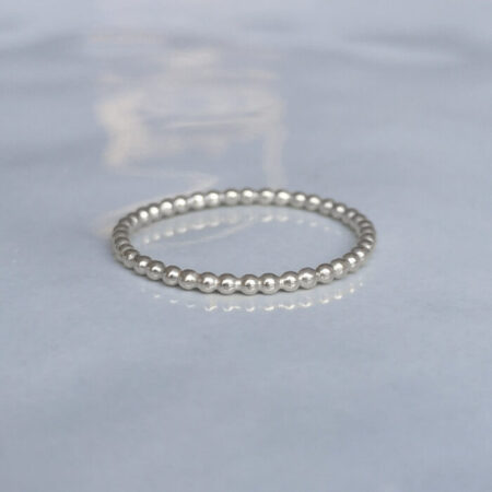 bubble stacking ring silver