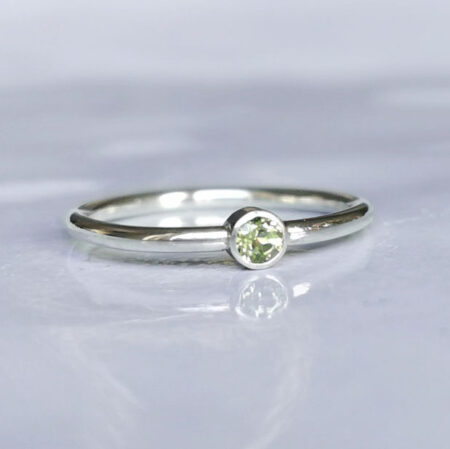 birthstone ring silver