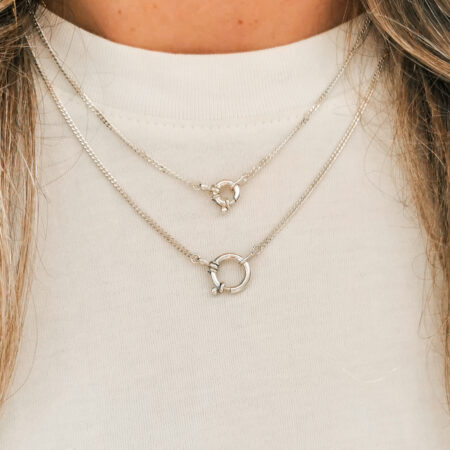 lock necklace silver