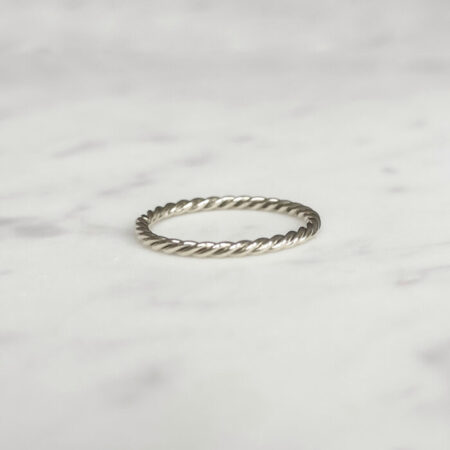 twisted stacking ring silver