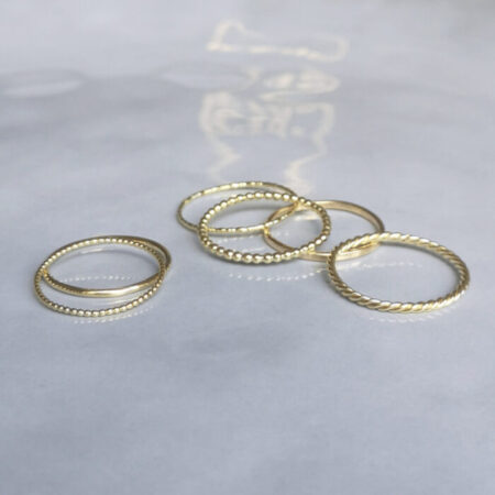 stapelringen 14k goud