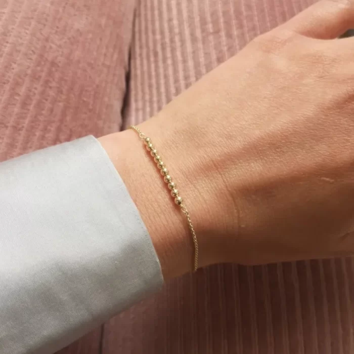 dots bracelet 14k gold