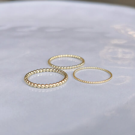 bubble rings 14k gold
