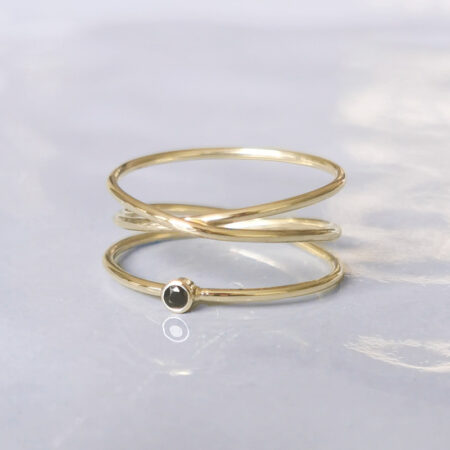 criss cross ring 14k gold