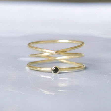 criss cross ring 14k gold