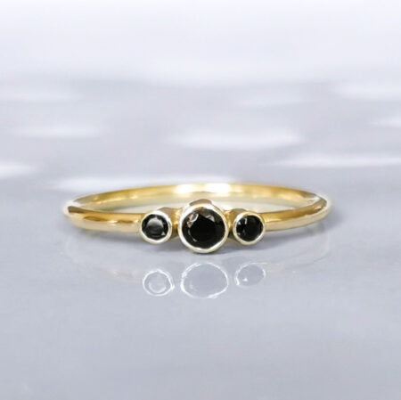 zwarte spinel ring 14k goud