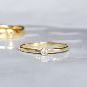 wedding ring set old gold diamond