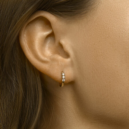 earhoops diamonds 14k