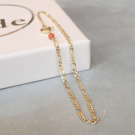 figaro bracelet 14k